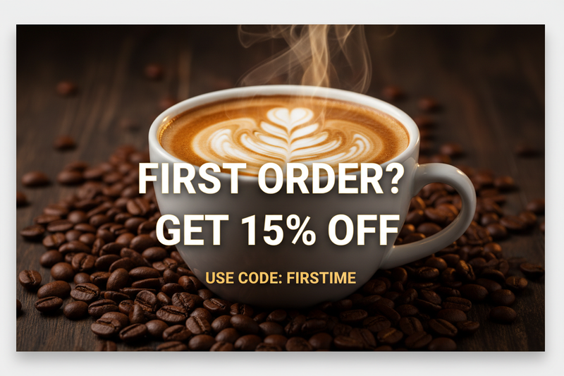 First Order Discount Banner